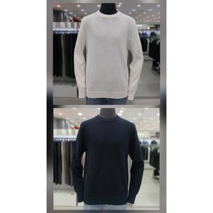 [앤드지]25 F/W 면혼방 캐쥬얼 긴팔 니트 2종 HZF3ER1103_GN