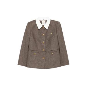 산드로 하운즈투스 탈부착식 칼라 재킷 SFPVE01235