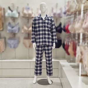 [트라이엄프] 남성 선염 체크 면기모 파자마 잠옷 TEMPJ712 NY