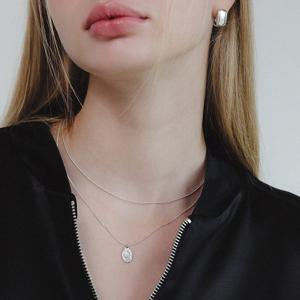 제이로렌 1mm 미니 은볼 실버 레이어드 목걸이 N01156