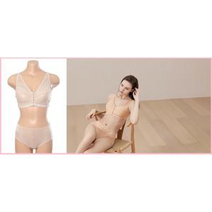 [비비안(언더웨어)](속옷세트)앞후크 큰 사이즈 부직포 노와이어 밑위높은 햄팬티BR1847ABP1847P