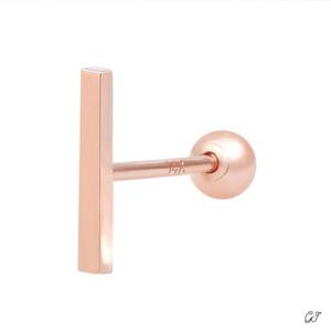 스틱 14K 로즈골드 심플 금 피어싱