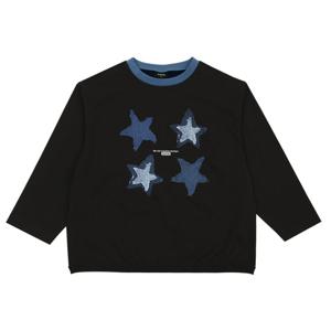 [블루테일]AZA4TS05BK 인디고 별 포인트 블랙 티셔츠