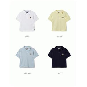 [후아유] 여성용 스티브 크롭 카라 티셔츠 / Steve Crop Collar T-Shirt WHHAF2411F