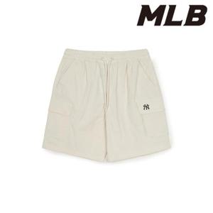 MLB (3ASMB0653-50CRM) 베이직 고프코어 나일론 6부 카고 반바지