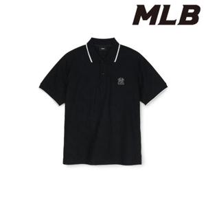 MLB (3APQM0253-50BKS) 다이아 모노그램 자카드 카라 티셔츠