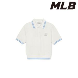 MLB (3FPQB0253-50IVS) 여성 베이직 크롭 카라 티셔츠