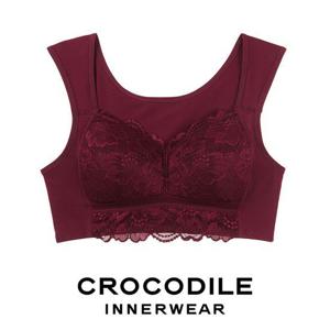 [크로커다일 이너웨어]코튼 허그 감탄브라 1종 버건디 와인 CDWBR0P38T