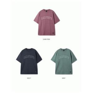 [후아유] 공용 다잉 자수 레터 반팔 티셔츠 / Dyed Embroidery Letter T-shirt WHRPF2523U