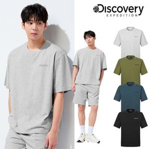 [디스커버리] 25SS 신상/남성/셋업/상의/냉감소재/프레시벤트 워시드 경량 트레이닝 반팔티 DMTR65053