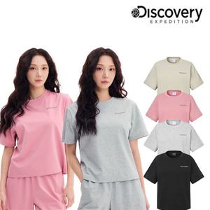 [디스커버리] 25SS 신상/여성/셋업/상의/캐주얼/냉감소재/프레시벤트 워시드 경량 트레이닝 반팔티 DWTR66053