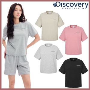 [디스커버리] 25SS 신상 여성 프레시벤트 워시드 경량 트레이닝 반팔티셔츠/맨투맨 DWTR66053-GSAN