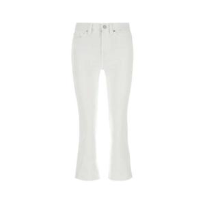 SEVEN FOR ALL MANKIND 화이트 스트레치 데님 Logan Stovepipe 청바지 JSSLC290YA YACHT