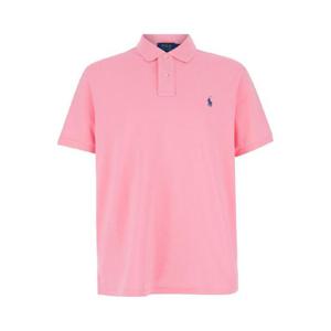 POLO RALPH LAUREN 앞면에 포니 디테일이 있는 핑크 폴로 셔츠 테크 패브릭 여성 710782592033