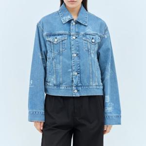 25 FW 칼하트 휩 스탬프 올오버 프린트 데님 자켓 블루 I033744 2LN35 03
