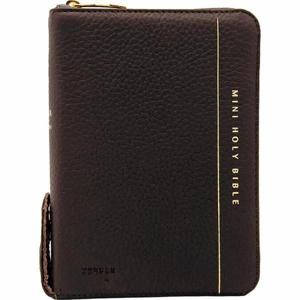 미니 성경전서 - NKR62WXU/새찬송가 합본/지퍼/천연우피/반달 색인/해설 없음/각주 없음/다크브라운