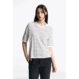 [타미힐피거종합관] 여성 브이넥 슬릿 칼라 폴로 스웨터 (T22F6KTO034WT1 0FH)