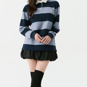잠뱅이 HC09 여성  블랙 난스판 벌룬핏 데님 스커트 AP3DDK665