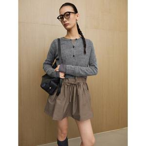 (35595ALY13) [에잇세컨즈] 크롭 카디건  그레이