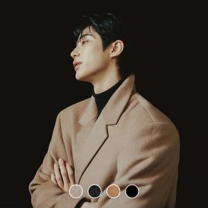 [지오다노][변우석] 남자 울 캐시미어 혼방 싱글 버튼 롱 코트 074917