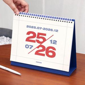 아트박스/인디고 (25-26) 기본 18개월 탁상 달력 (25년 7월-26년