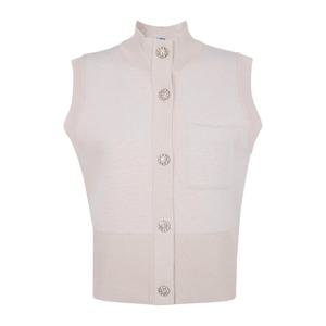 블루걸 퍼 니트 버튼 베스트 RF5236MA39R 10110