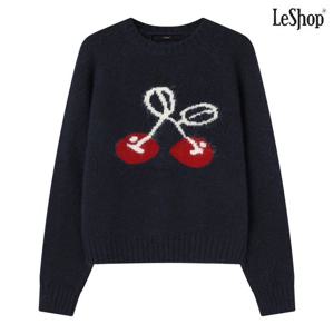 [르샵]앵두 자수 라운드 데일리 니트 (DP4KT002A)