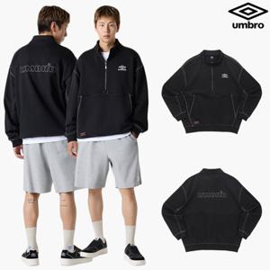 [엄브로] 크리스피 타슬란 카라 하프집업 UQ321CFS92_BLK0