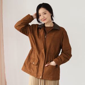 [웬디즈갤러리]사파리 스웨이드 자켓 /체형커버 가을 아우터 TJK107