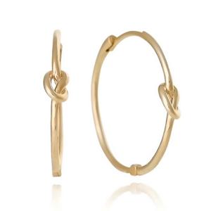 몽슈와 14K 매듭 링 귀걸이