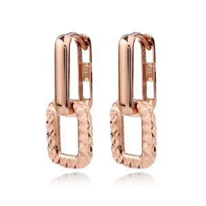 몽슈와 14K 컷팅 스퀘어 볼륨 클립 원터치 귀걸이