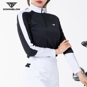 [기타브랜드]다운블로우 여성골프웨어 긴팔반집업티셔츠 블랙