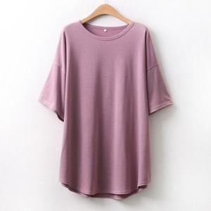 [아이우먼] 라운드넥스판반팔티 WW9383M401 빅사이즈