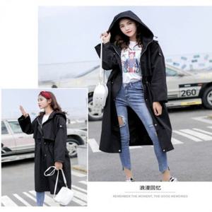 트렌치코트 빅사이즈 점퍼 2컬러 후드 F92100 바람막