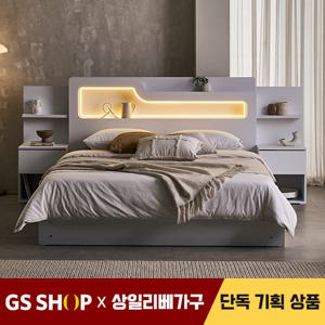 [특가]상일리베가구 디데이 LED 수납 침대 SET+독립매트 K(킹)
