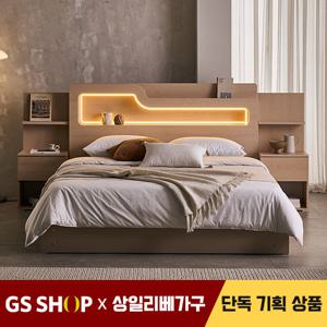 [특가]상일리베가구 디데이 LED 수납 침대 SET+독립유로탑70T K(킹)