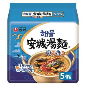 [농심] 농심 해물 안성탕면 봉지라면 112g 5개입 8팩 멀티팩