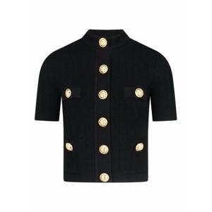 [BALMAIN] 라프리마 여성 가디건 위드 장식 버튼 EF1KL023KB070PA 블랙 /8