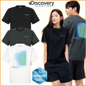 디스커버리 25SS 여름신상 남여공용 프레시벤트 박스 등고선 반팔티셔츠 DXRS8B053-ICTT
