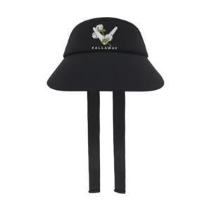 M 캘러웨이골프썬캡 CQK CWAC24X207_BK 여성 와이드 리본 바이저