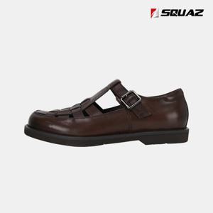 [스콰즈]스콰즈 남성 소가죽 샌들 키높이 격자무늬 슈즈 SJGS070