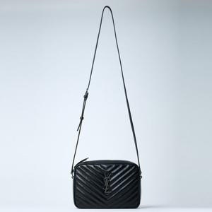 25 FW 생로랑 루 YSL Lou 빈티지 로고 퀼트 레더 카메라 숄더백 블랙실버 761554 DV704 1