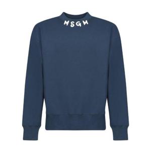 MSGM 로고 프린트 크루넥 스웨트셔츠 3740MM103247799 89 TP942873171