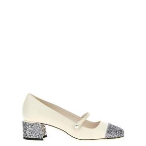 지미추 힐 펌프스 ELISA45PJESILVERLATTE White