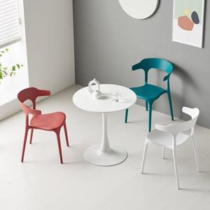 A791 화이트 원형 테이블 700 1color