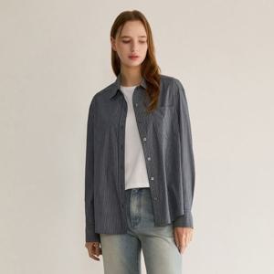 [시스티나][25 F/W] 스트라이프 카라 셔츠
