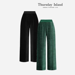 [Thursday Island] 벨벳 밴딩 와이드 팬츠(T236MPT134W)