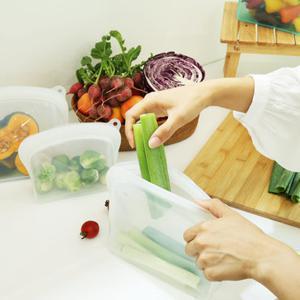 쿠치니티 실리콘 푸드백 1200ml 2개 2종 택1 3중밀폐 실리콘지퍼백