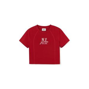 MLB  (3FTSB0454-50RDS) 여성 쿠퍼스 슬림 크롭 반팔 티셔츠