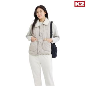 가을 겨울 여성 실크스타 패딩 조끼/베스트/간절기/KWU24642YD